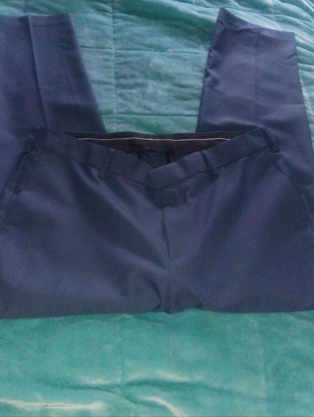 Men's Classic Navy Dress Pants By Vanheusen